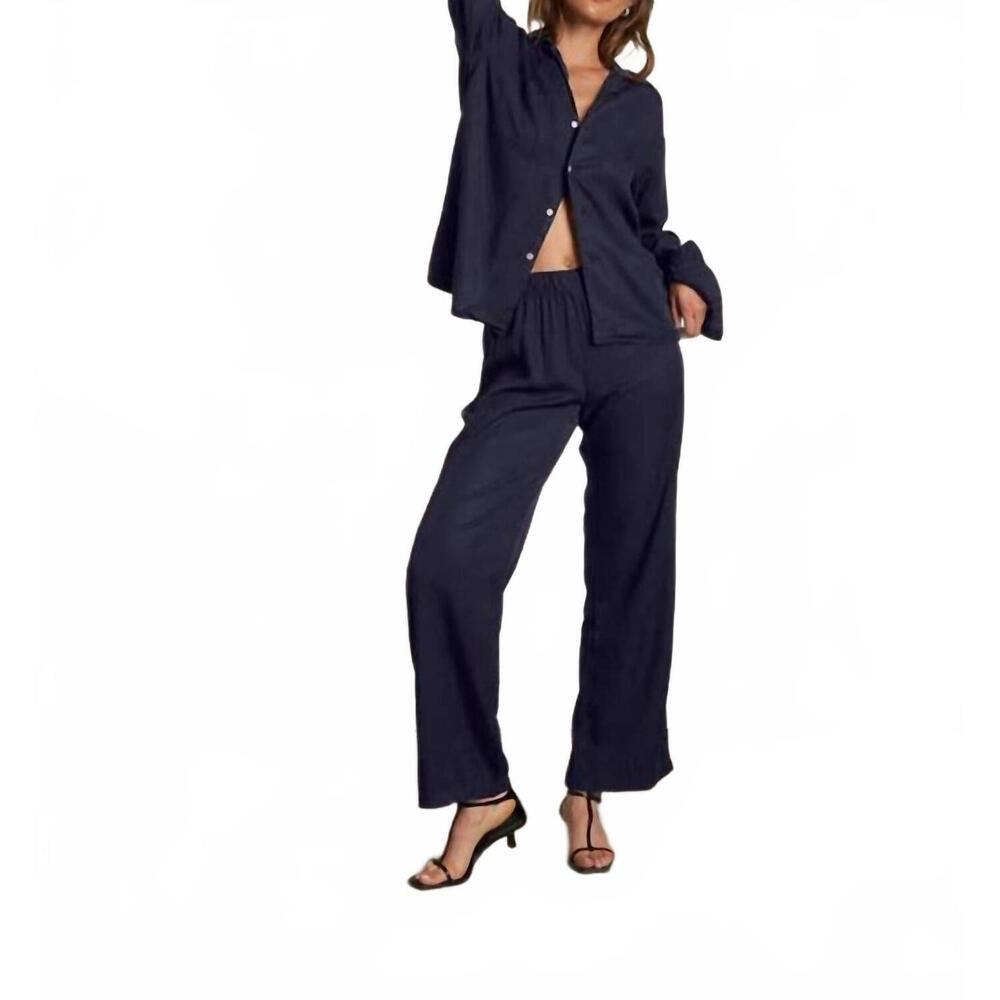 NEW PERFECTWHITETEE melody tencel button up shirt in navy